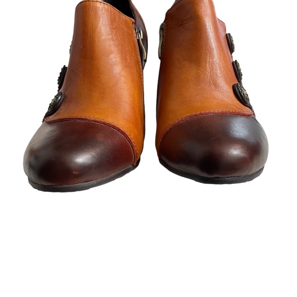 L’Artiste 40 Spring Step All Leather New Two Tone Brown Leather Heeled Boots - - Picture 4 of 8